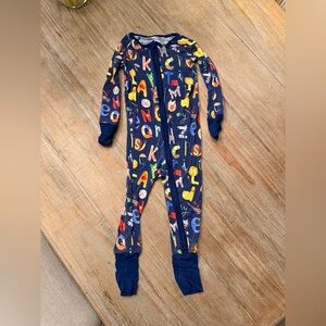Little Sleepies Navy Alphabet zippy